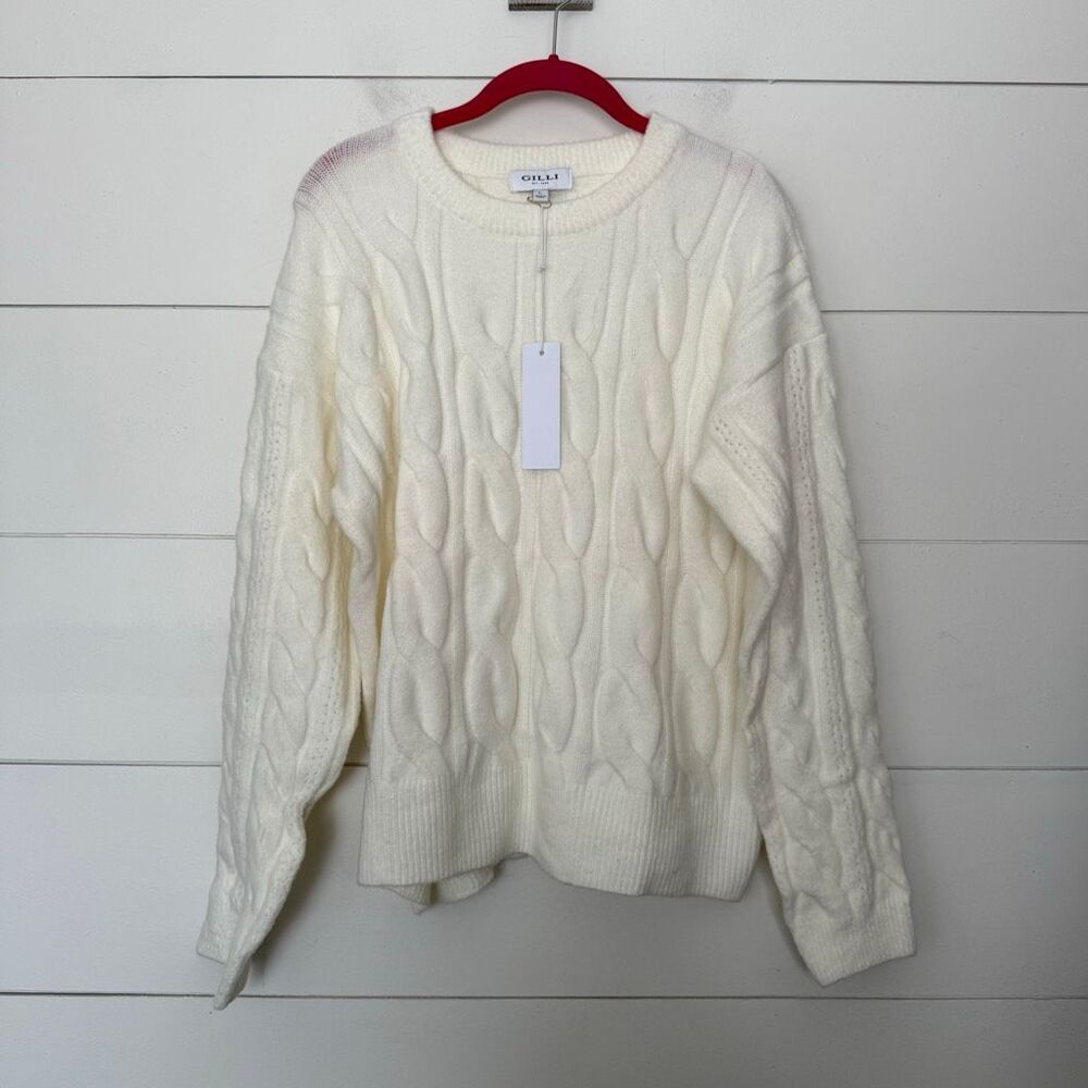 Gilli Women’s Large White Cream Sweater New